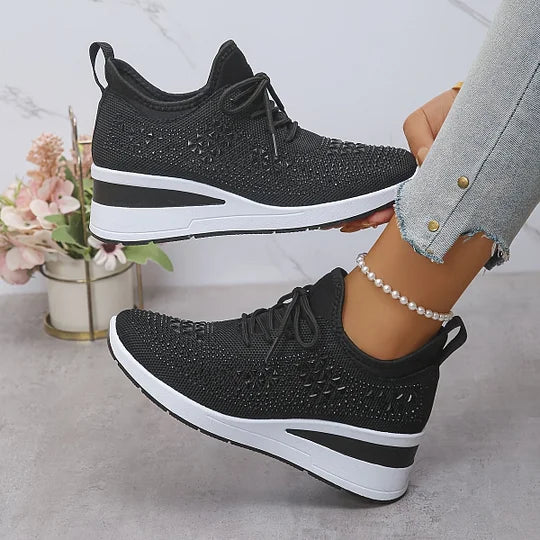 Women’s Wide Fit Comfort Sneakers with Arch Support