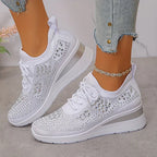 Women’s Wide Fit Comfort Sneakers with Arch Support White