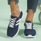 Women’s Wide Fit Comfort Trainers with Supportive Footbed Blue