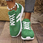 Women’s Wide Fit Comfort Trainers with Supportive Footbed Green