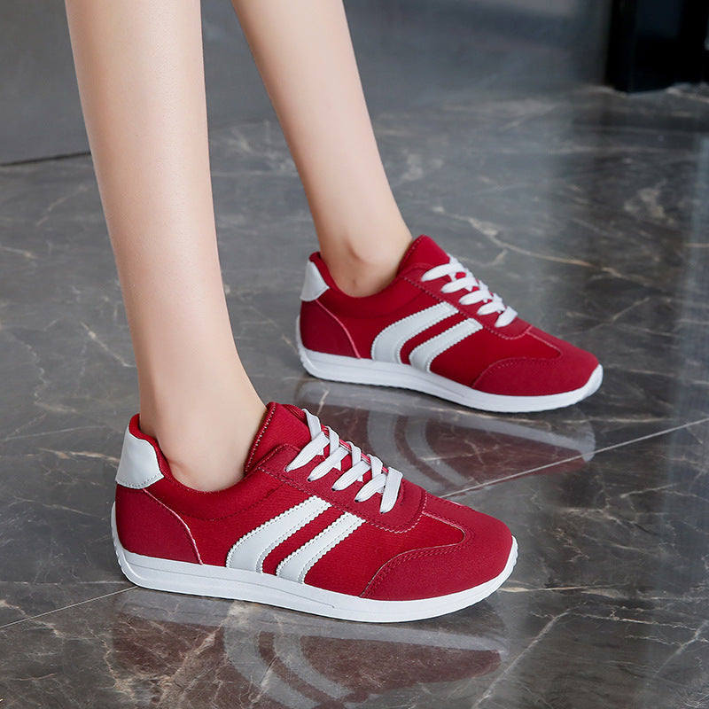 Women’s Wide Fit Comfort Trainers with Supportive Footbed Red