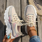Women’s Comfort Trainers Khaki & Pink