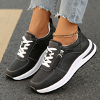 Women’s Wide Fit Cushioned Comfort Trainers Black