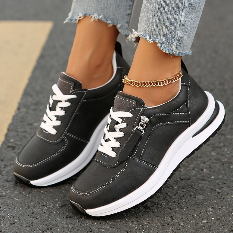 Women’s Wide Fit Cushioned Comfort Trainers Black