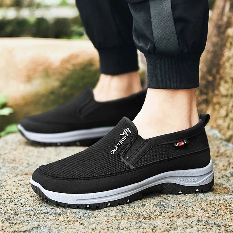 Men’s Comfortable Wide Fit Trainers with Cushioned Sole