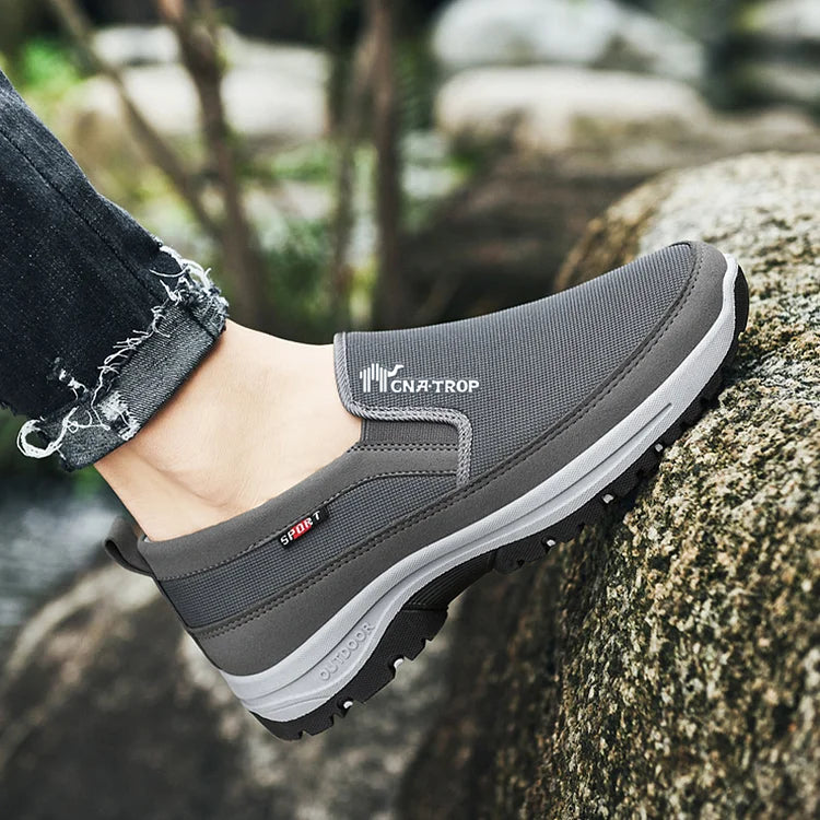Men’s Comfortable Wide Fit Trainers with Cushioned Sole