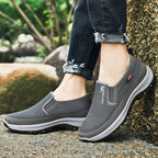 Men’s Comfortable Wide Fit Trainers with Cushioned Sole Grey