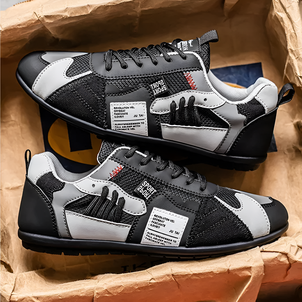 Men’s Comfortable Wide Fit Sneakers with Supportive Footbed Black