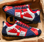 Men’s Comfortable Wide Fit Sneakers with Supportive Footbed Red