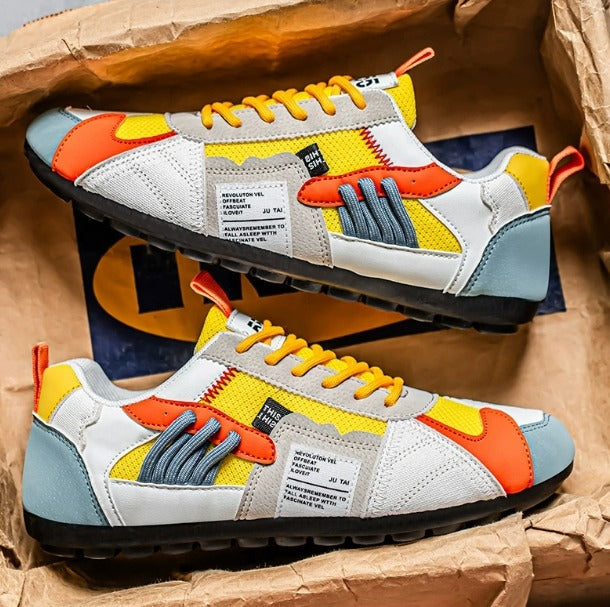 Men’s Comfortable Wide Fit Sneakers with Supportive Footbed Yellow