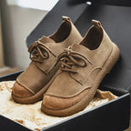 Women’s Comfortable Wide Fit Leather Trainers