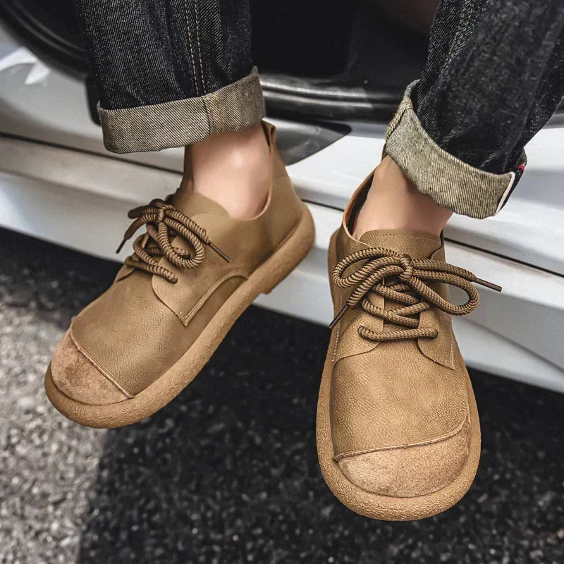 Women’s Comfortable Wide Fit Leather Trainers