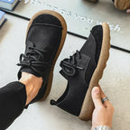 Women’s Comfortable Wide Fit Leather Trainers
