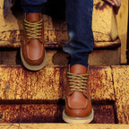 Men’s Comfortable Wide Fit Cushioned Trainers Light Brown