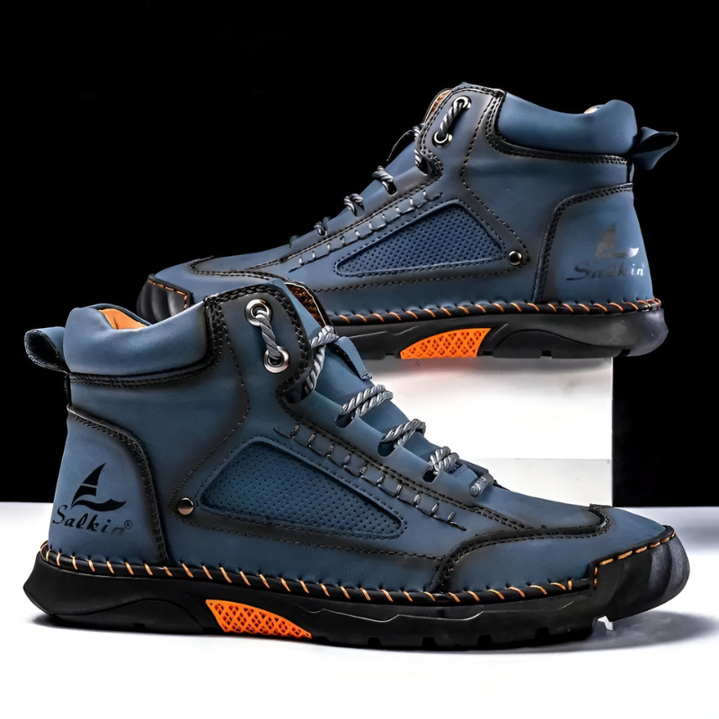 Men’s Comfortable Supportive Trainers with Wide Toe Box Blue
