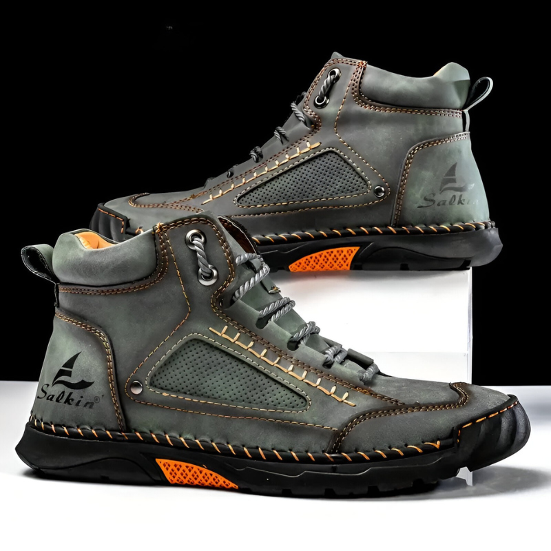 Men’s Comfortable Supportive Trainers with Wide Toe Box Green