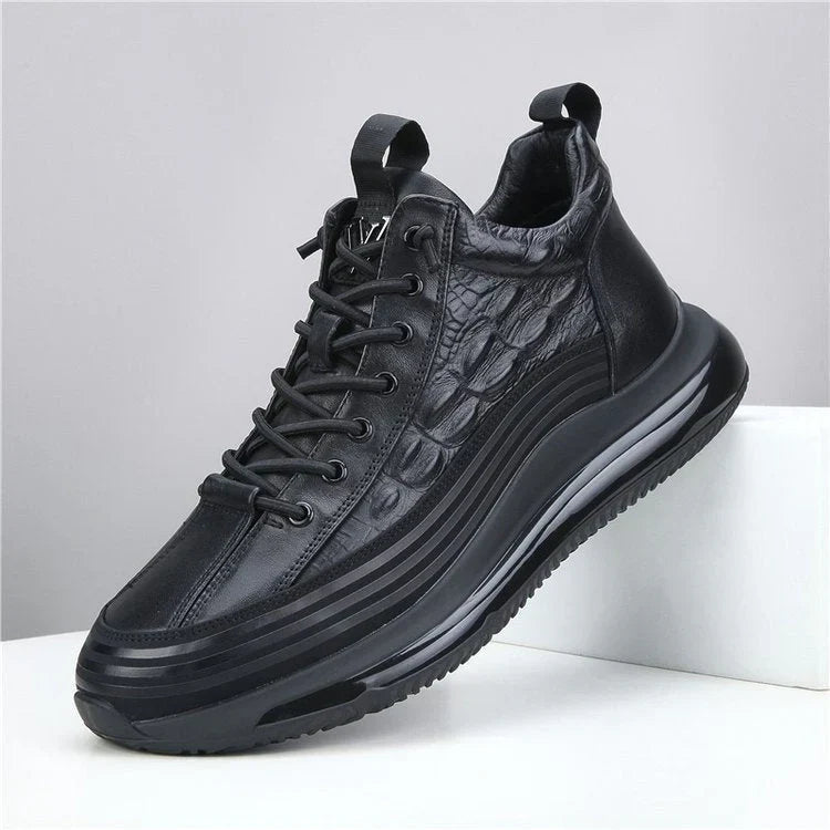 Women’s Comfortable Wide Fit Leather Trainers with Arch Support