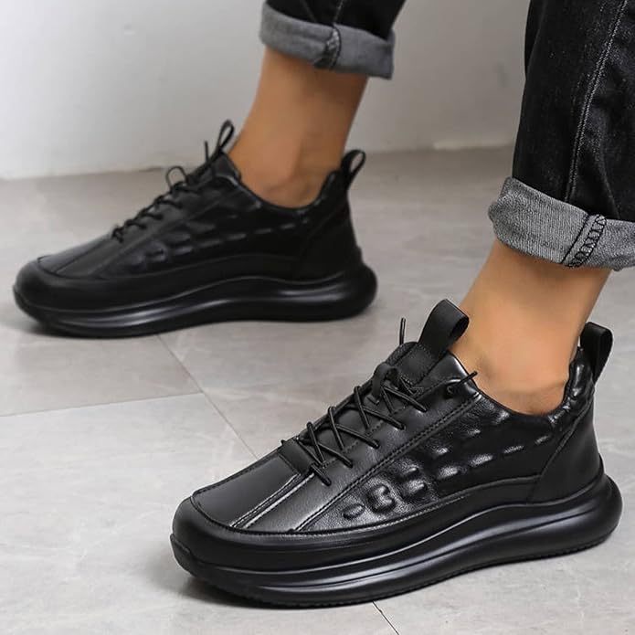Women’s Comfortable Wide Fit Leather Trainers with Arch Support