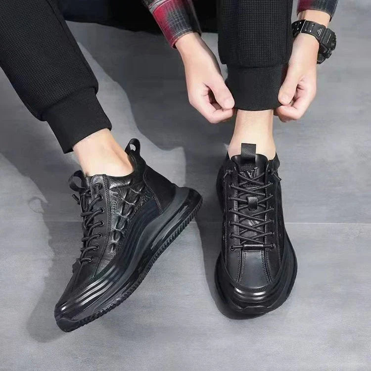 Women’s Comfortable Wide Fit Leather Trainers with Arch Support