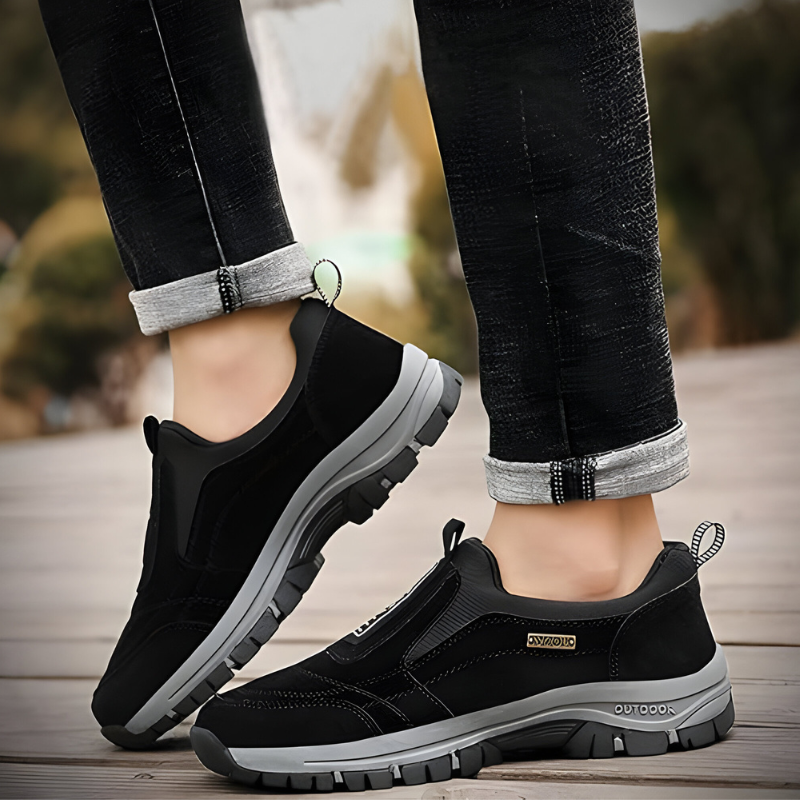 Men’s Stylish Wide Fit Comfort Sneakers Black