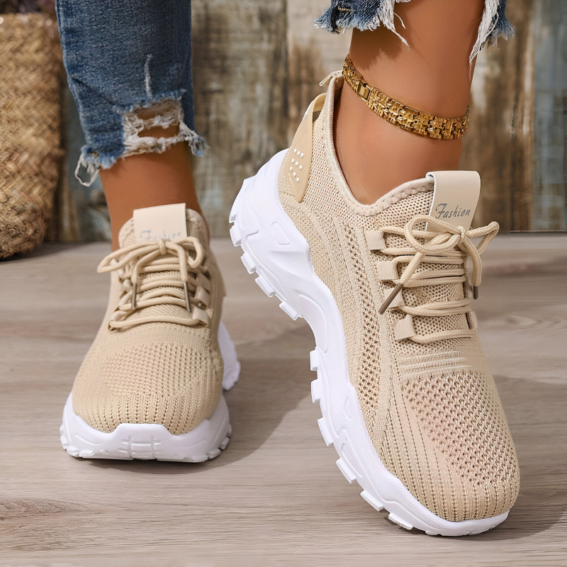 Women’s Wide-Fit Comfort Trainers Khaki