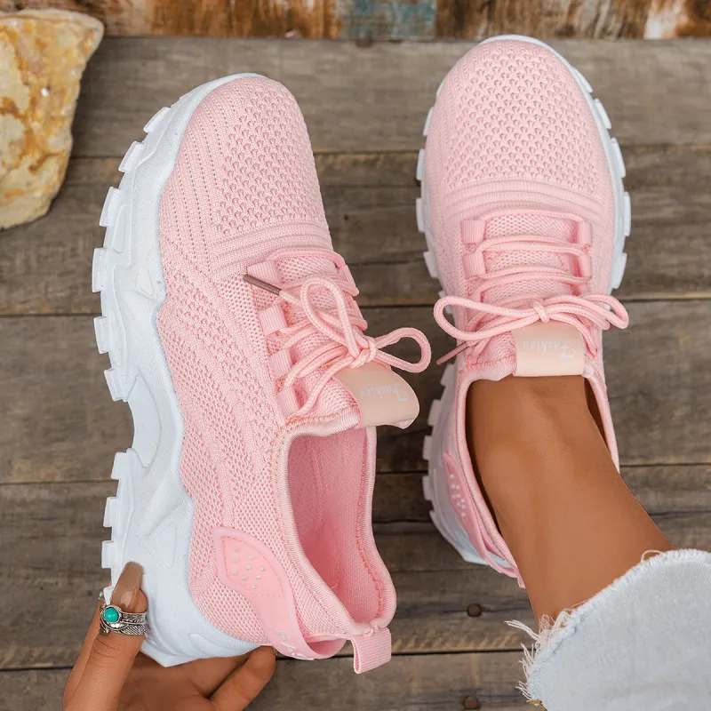 Women’s Wide-Fit Comfort Trainers Pink