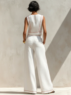 Women’s Elegant Two-Piece Set with Top and Trousers