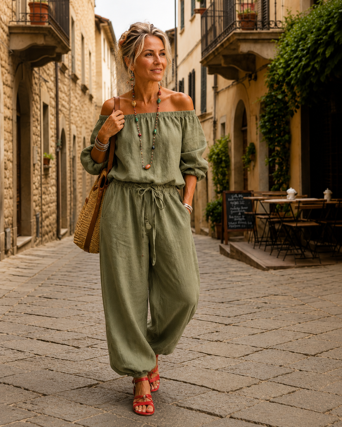 Women’s Casual Wide-Leg Jumpsuit Green