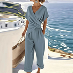 Women’s Elegant Wide-Leg Jumpsuit Blue