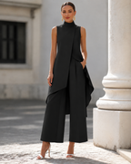 Women’s Elegant Wide-Leg Jumpsuit Black