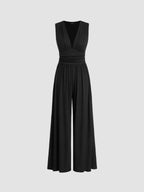 Women’s Elegant Wide-Leg Jumpsuit Black