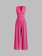 Women’s Elegant Wide-Leg Jumpsuit Pink