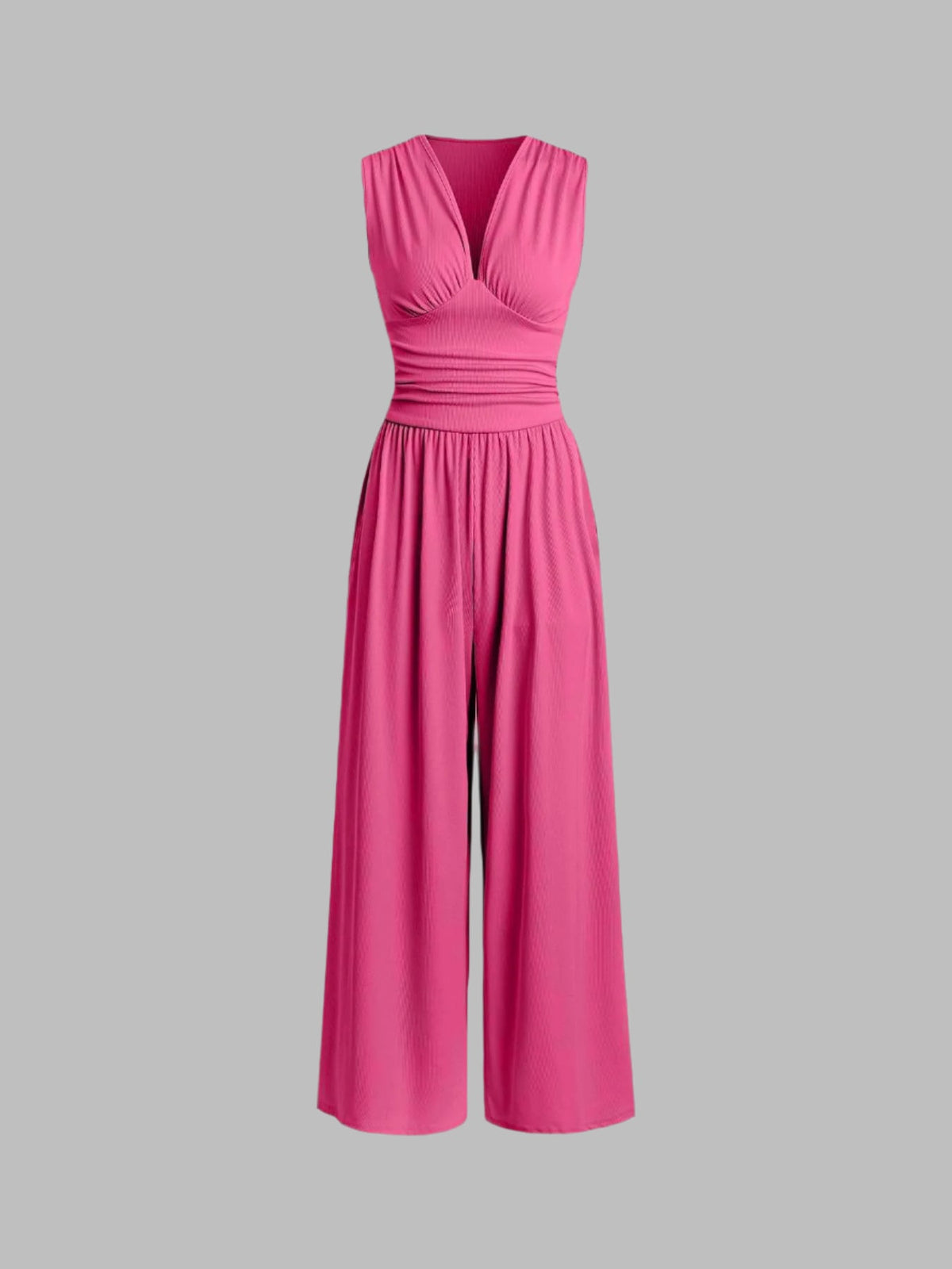 Women’s Elegant Wide-Leg Jumpsuit Pink