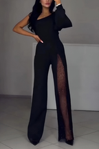 Women’s Modern Wide-Leg Jumpsuit Black