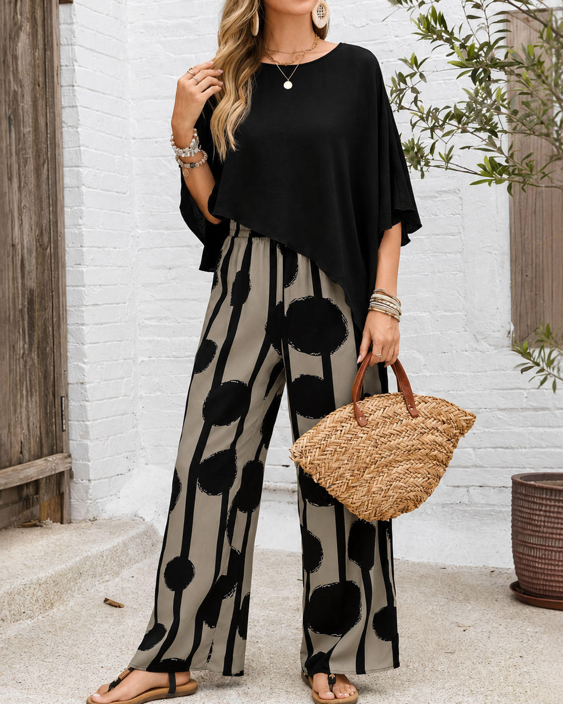 Women’s Elegant Two-Piece Set Black