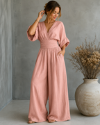Women’s Casual Wide-Leg Jumpsuit Pink