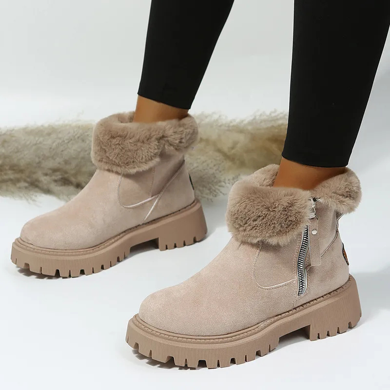 Women’s Comfortable Warm Winter Boots Khaki